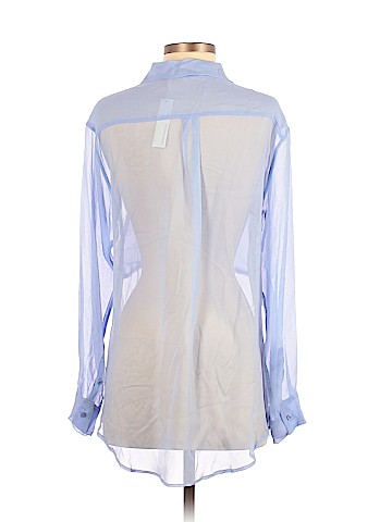 Lavender Brown Long Sleeve Silk Top (view 2)