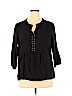 Cathy Daniels 100% Viscose Black Long Sleeve Blouse Size XL - photo 1