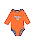 Nike 100% Cotton Orange Long Sleeve Onesie Size 6-9 mo - photo 1
