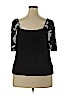 A New Day Black Short Sleeve Blouse Size XXL - photo 2