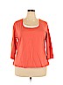 Coldwater Creek Orange 3/4 Sleeve T-Shirt Size 2X - photo 1