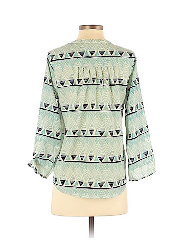Aqua 3/4 Sleeve Blouse (view 2)