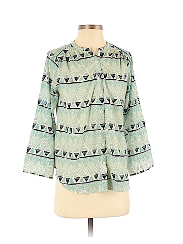 Aqua 3/4 Sleeve Blouse (view 1)