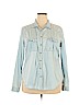 Maurices Blue Long Sleeve Button-Down Shirt Size 20 (2) - photo 1