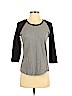 Hurley 100% Cotton Gray 3/4 Sleeve T-Shirt Size S - photo 1