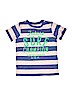 Carter's 100% Cotton Stripes Blue Short Sleeve T-Shirt Size 7 - photo 1