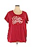 Torrid 100% Cotton Red Short Sleeve T-Shirt Size 4X Plus (4) - photo 1