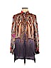 ETRO 100% Silk Tan Long Sleeve Silk Top Size EU (IT) 42 / US 6 - photo 1