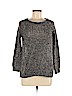 Topshop Gray Long Sleeve Top Size 6 - photo 1