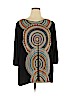 New Directions 100% Rayon Black 3/4 Sleeve Top Size 2X - photo 1