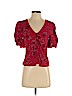 Madewell 100% Polyester Red Short Sleeve Blouse Size 0 - photo 1