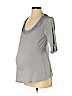 Old Navy - Maternity 100% Cotton Gray Short Sleeve Top Size S - photo 1
