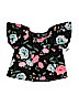 Old Navy 100% Cotton Floral Black Short Sleeve Top Size L (kids) - photo 1
