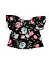 Old Navy 100% Cotton Floral Black Short Sleeve Top Size L (kids) - photo 2