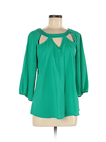 Lily White 3/4 Sleeve Blouse (view 1)