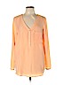 Mossimo 100% Polyester Orange Long Sleeve Blouse Size L - photo 1