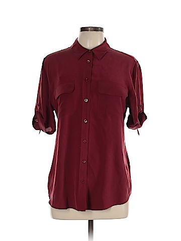 Equipment Short Sleeve Silk Top (view 1)