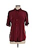 Equipment 100% Silk Red Short Sleeve Silk Top Size L - photo 1