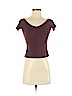 Intermix 100% Rayon Burgundy Short Sleeve Top Size S - photo 1