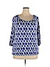 Old Navy 100% Rayon Blue 3/4 Sleeve Top Size XXL - photo 1