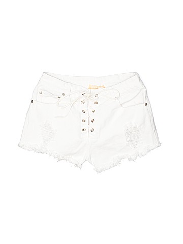 Ecru Denim Shorts (view 1)