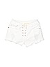 Ecru 100% Cotton White Denim Shorts Size M - photo 1