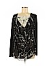 Simply Vera Vera Wang 100% Polyester Black Long Sleeve Top Size M (petite) - photo 1