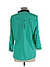 Charlotte Russe 100% Polyester Teal Long Sleeve Blouse Size L - photo 2