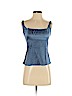 Tahari by ASL 100% Silk Blue Sleeveless Silk Top Size 2 (petite) - photo 1