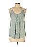Lush 100% Polyester Blue Sleeveless Blouse Size L - photo 1