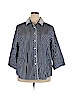 Foxcroft 100% Cotton Blue Long Sleeve Button-Down Shirt Size 20 - photo 1