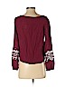 Roxy 100% Rayon Burgundy Long Sleeve Blouse Size XS - photo 2