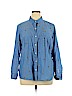 Old Navy 100% Cotton Blue Long Sleeve Button-Down Shirt Size XL - photo 1