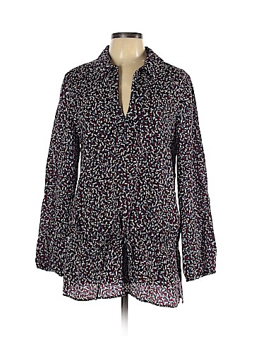 Tory Burch Long Sleeve Silk Top (view 1)