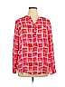Liz Claiborne 100% Polyester Pink Long Sleeve Blouse Size XL - photo 1
