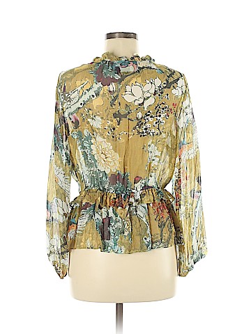 Hemant And Nandita Long Sleeve Silk Top (view 2)