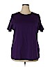 Croft & Barrow Plus 100% Cotton Purple Short Sleeve T-Shirt Size 2X - photo 1