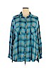Columbia Blue Long Sleeve Button-Down Shirt Size 3X - photo 1