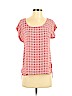 Pink Rose 100% Polyester Red Short Sleeve Blouse Size S - photo 1