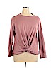 Ann Taylor LOFT Pink Sweatshirt Size XL - photo 2
