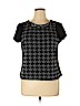 Worthington Black Short Sleeve Top Size XL (petite) - photo 1