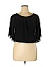 Iz Byer 100% Polyester Black 3/4 Sleeve Blouse Size XL - photo 1