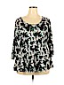 Jette Black 3/4 Sleeve Top Size 2X - photo 1