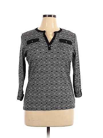 Kim Rogers 3/4 Sleeve Henley (view 1)