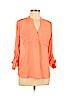 Candie's 100% Polyester Orange 3/4 Sleeve Blouse Size L - photo 1