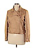 LC Lauren Conrad 100% Polyester Tan Faux Leather Jacket Size 14 - photo 1