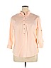 New York & Company Pink Long Sleeve Button-Down Shirt Size XL - photo 1