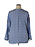 grand & greene 100% Rayon Blue Long Sleeve Blouse Size 3X - photo 2