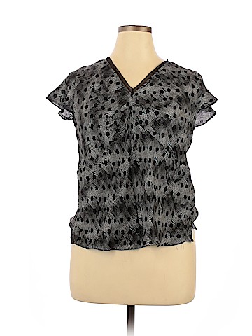 Style&Co Short Sleeve Silk Top (view 1)