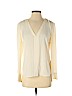 A.L.C. 100% Silk Ivory Long Sleeve Silk Top Size 2 - photo 1